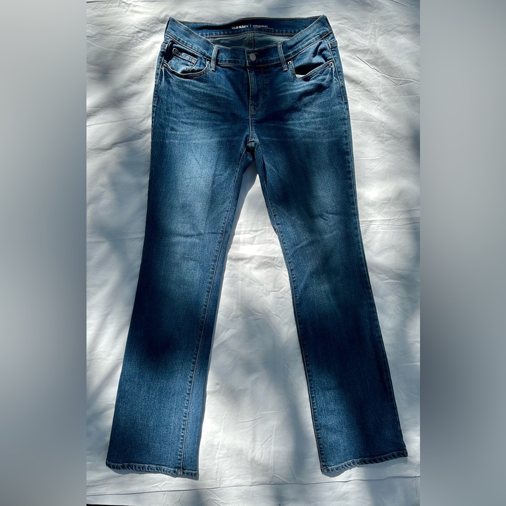 Old Navy Blue Straight Leg Jeans Classic Style